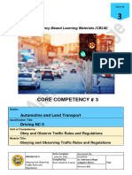Core 3 Obey and Observe Traffic Rules and Regulations