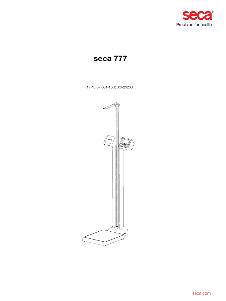 Seca 777 Measuring Station Manual | PDF