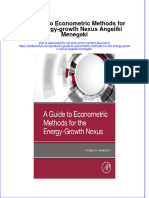 [Download pdf] A Guide To Econometric Methods For The Energy Growth Nexus Angeliki Menegaki online ebook all chapter pdf 