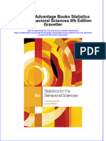 [Download pdf] Cengage Advantage Books Statistics For The Behavioral Sciences 9Th Edition Gravetter online ebook all chapter pdf 