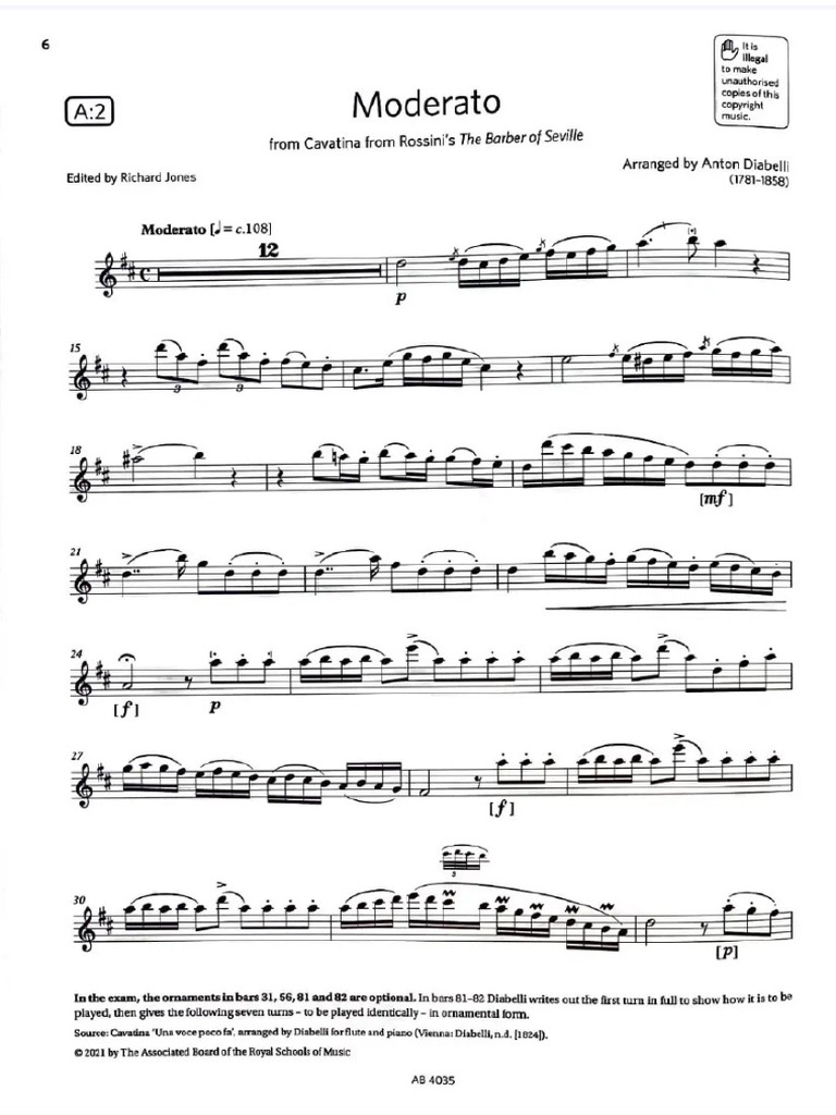 Moderato Abrsm Plain | PDF