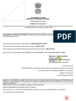 Government of India Ministry of Corporate Affairs: Signature Not Verified