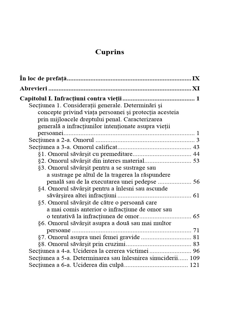 Infractiuni Contra Vietii Integritatii Sau Sanatatii Persoanei ...