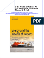 [Download pdf] Energy And The Wealth Of Nations An Introduction To Biophysical Economics Charles A S Hall online ebook all chapter pdf 