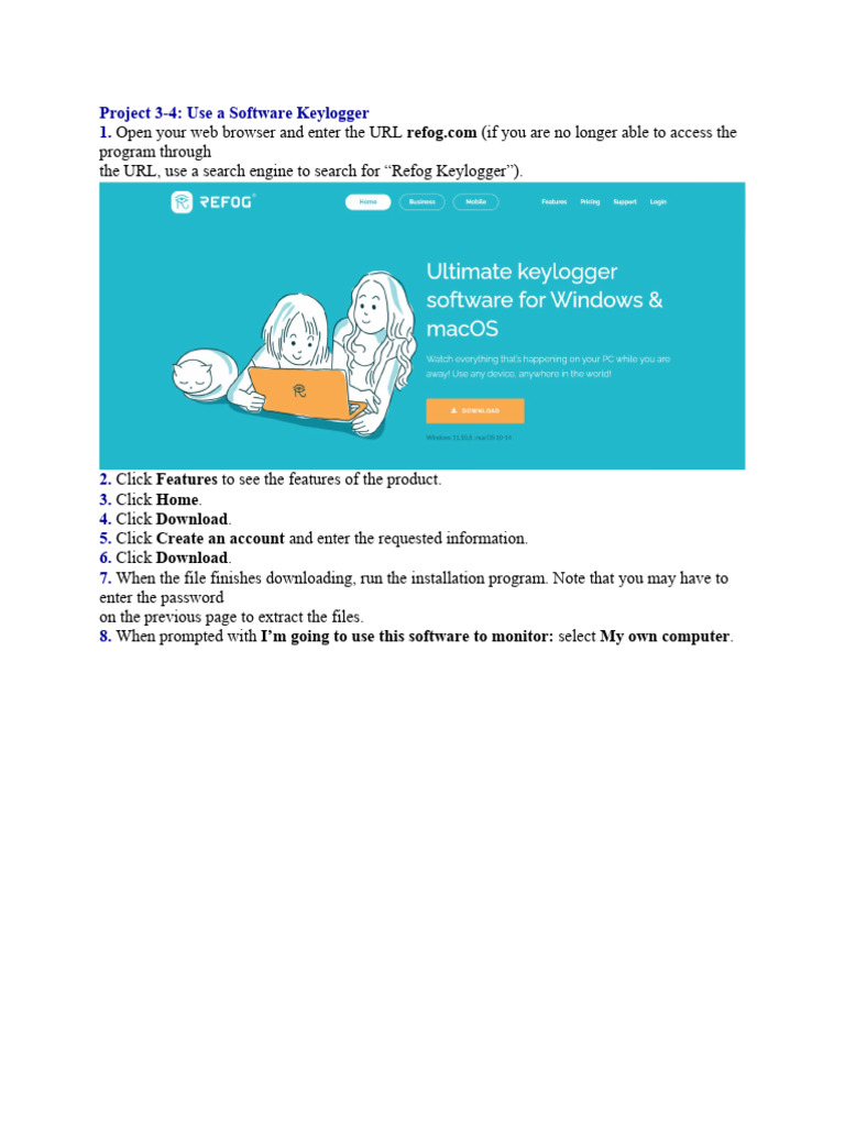 Installing and Using Refog Keylogger | PDF | Career & Growth | Business