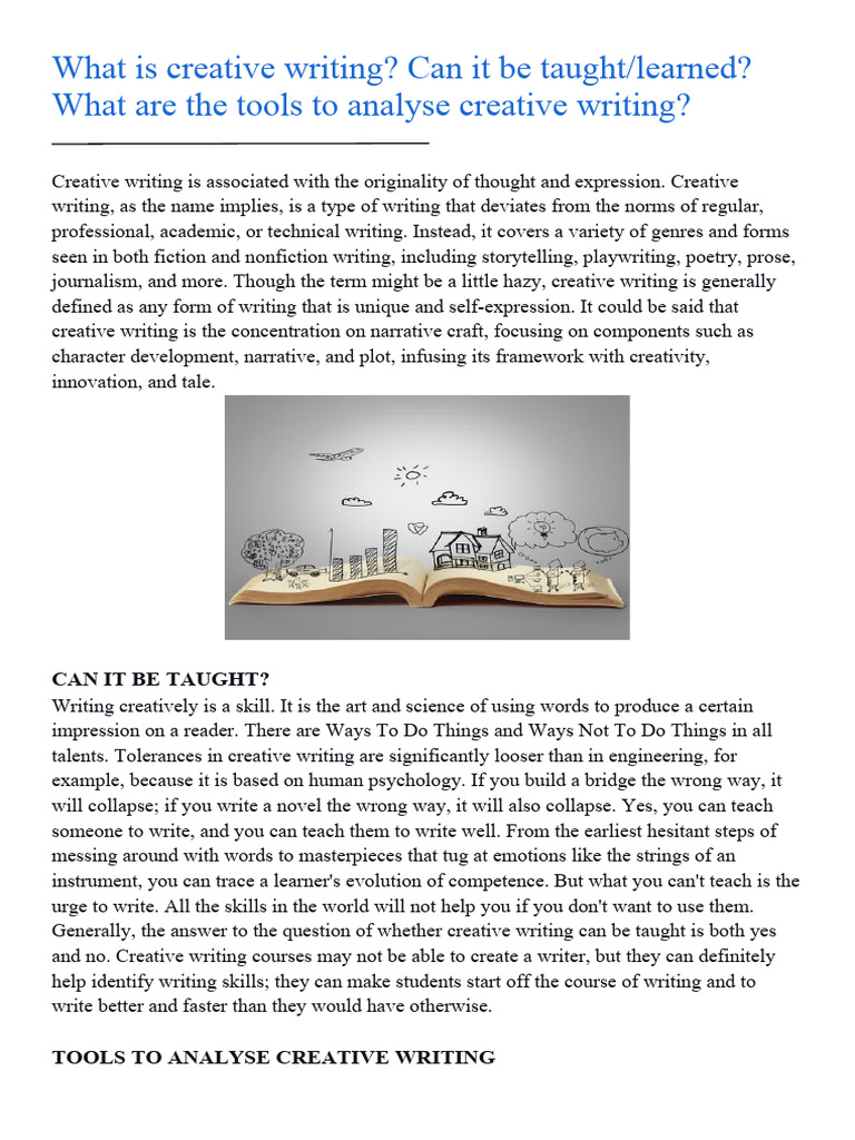 What Is Creative Writing | PDF | Creativity | Creative Writing