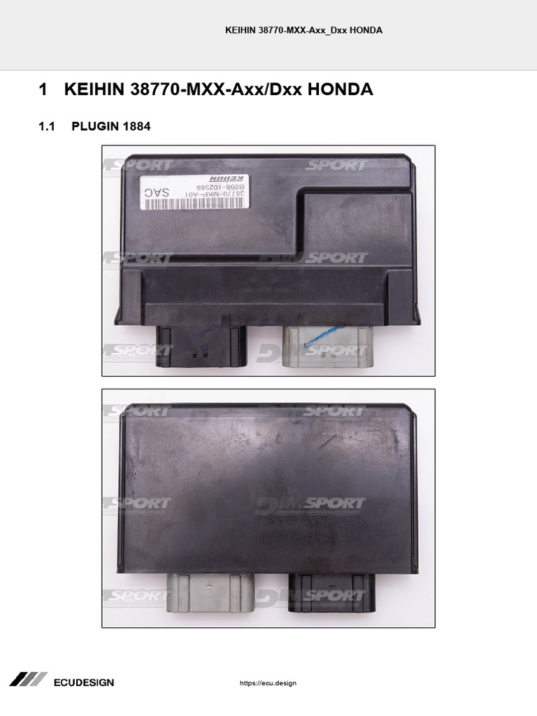 ♘ページ Keihin 38770 Honda ECU Wiring Guide | PDF