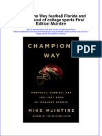 [Download pdf] Champions Way Football Florida And The Lost Soul Of College Sports First Edition Mcintire online ebook all chapter pdf 