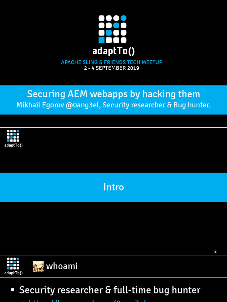 AEM Security Vulnerabilities Overview | PDF | Secure Communication ...