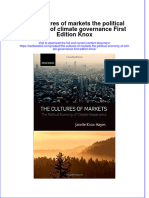 (Download PDF) The Cultures of Markets The Political Economy of Climate Governance First Edition Knox Online Ebook All Chapter PDF