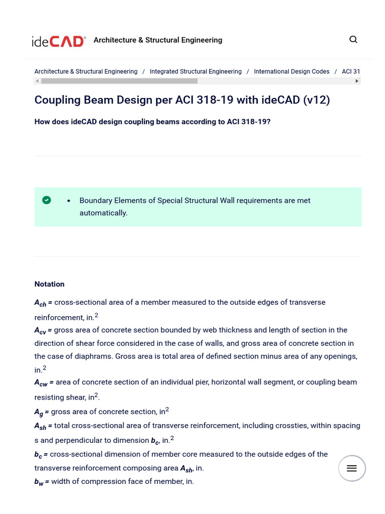 Help Idecad Com Id Pdf Beam Structure Concrete