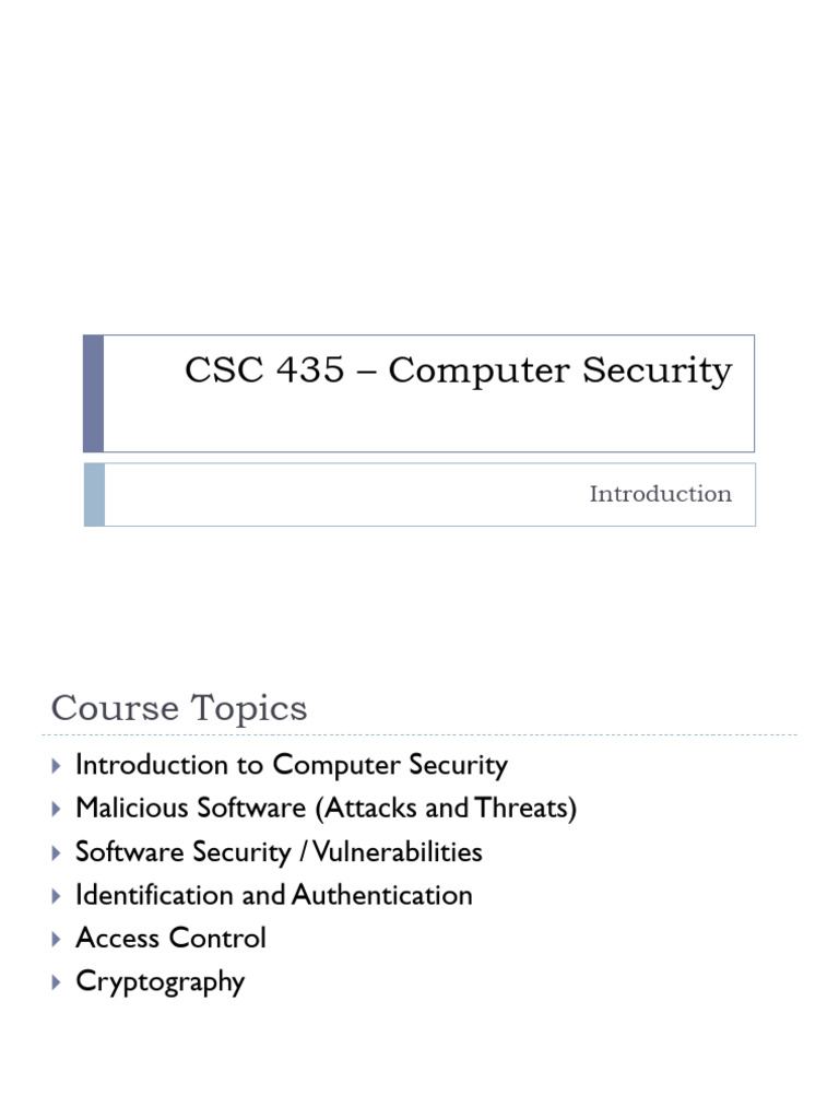 Computer Security Fundamentals Overview | PDF | Information Security ...