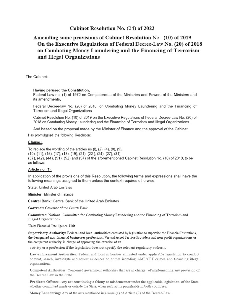 amended 24 of 2022 on AMLCFT PDF