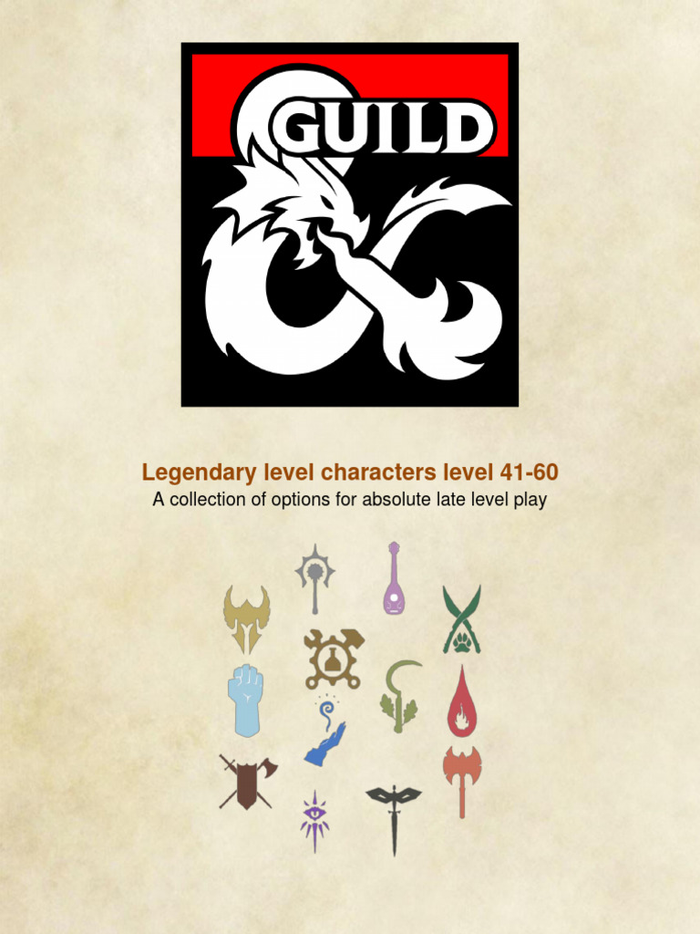 Legendary Character Progression 41-60 | PDF | Gary Gygax Games | D20 System