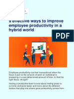 9 Effective Ways To Improve Employee Productivity in A Hybrid World