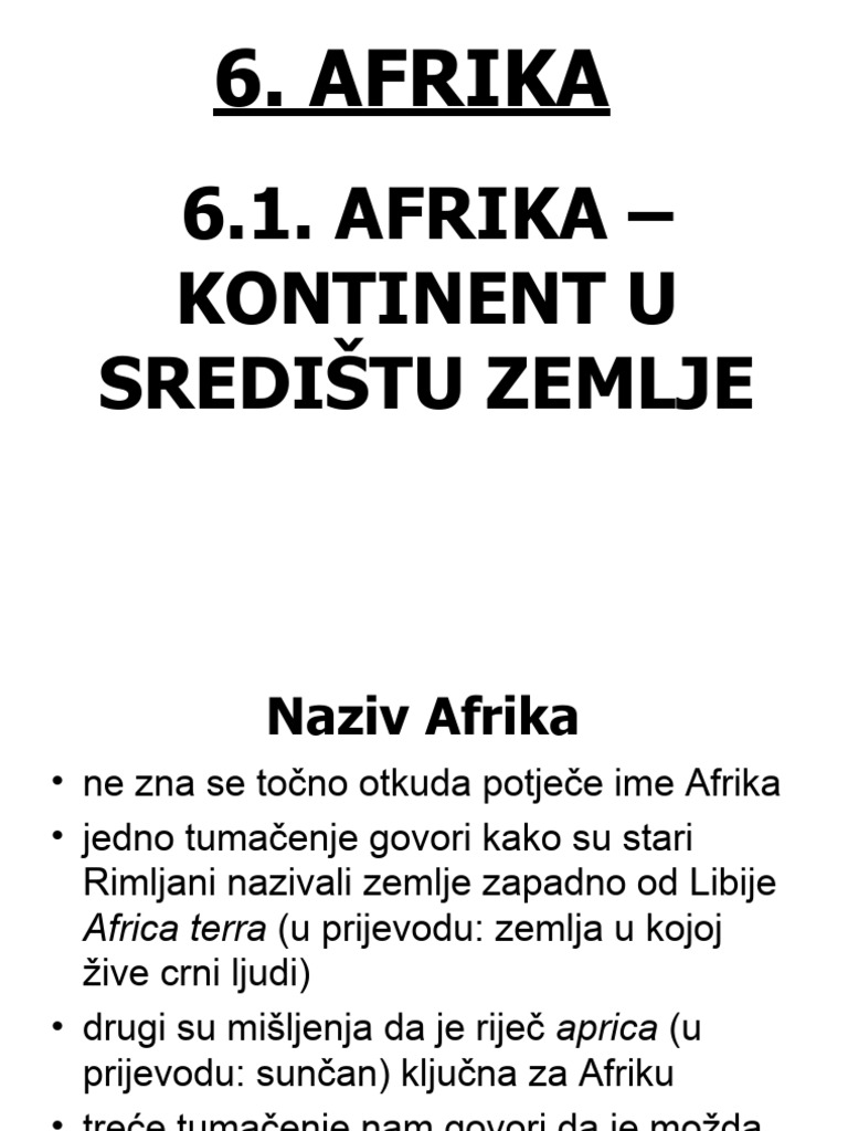 16 Geografski Polozaj I Smjestaj Afrike PDF