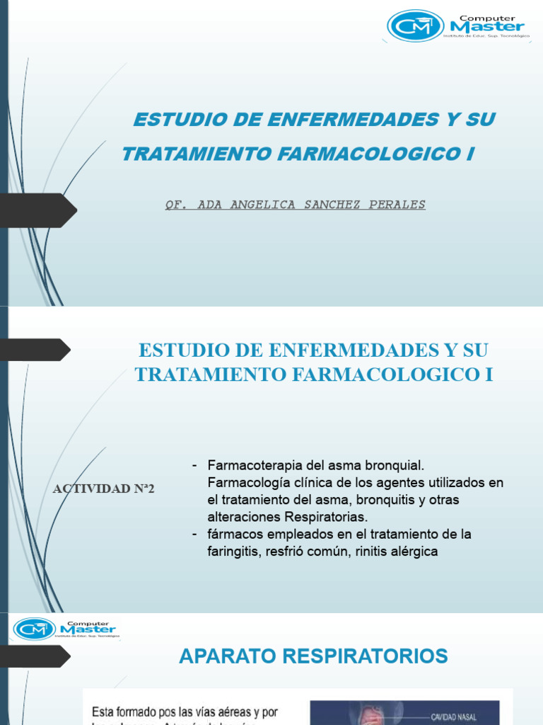 Tratamiento Farmacológico de Enfermedades Respiratorias | PDF | Asma | Bronquitis