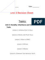 Grade 7 - Revision Sheet