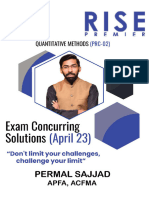 QM Solutions April 23 by Permal Sajjad