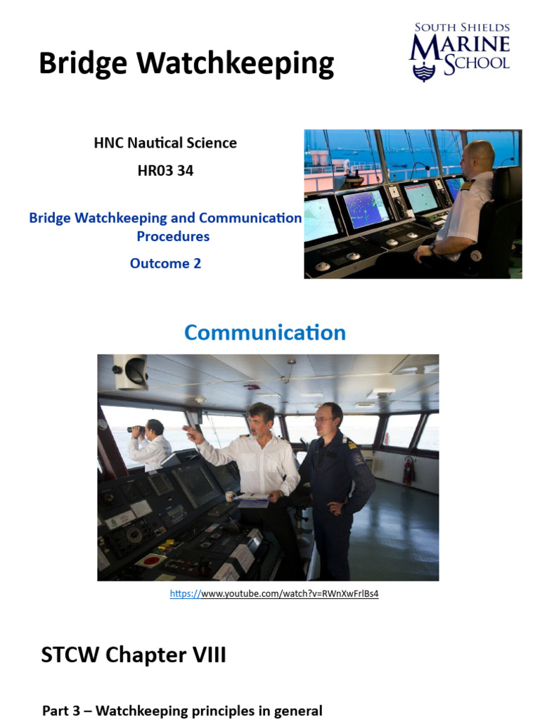 Bridge Watchkeeping Communication Guide | PDF | Shipping | Water Transport