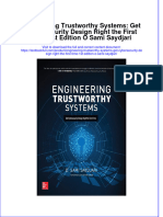(Download PDF) Engineering Trustworthy Systems Get Cybersecurity Design Right The First Time 1St Edition O Sami Saydjari Online Ebook All Chapter PDF