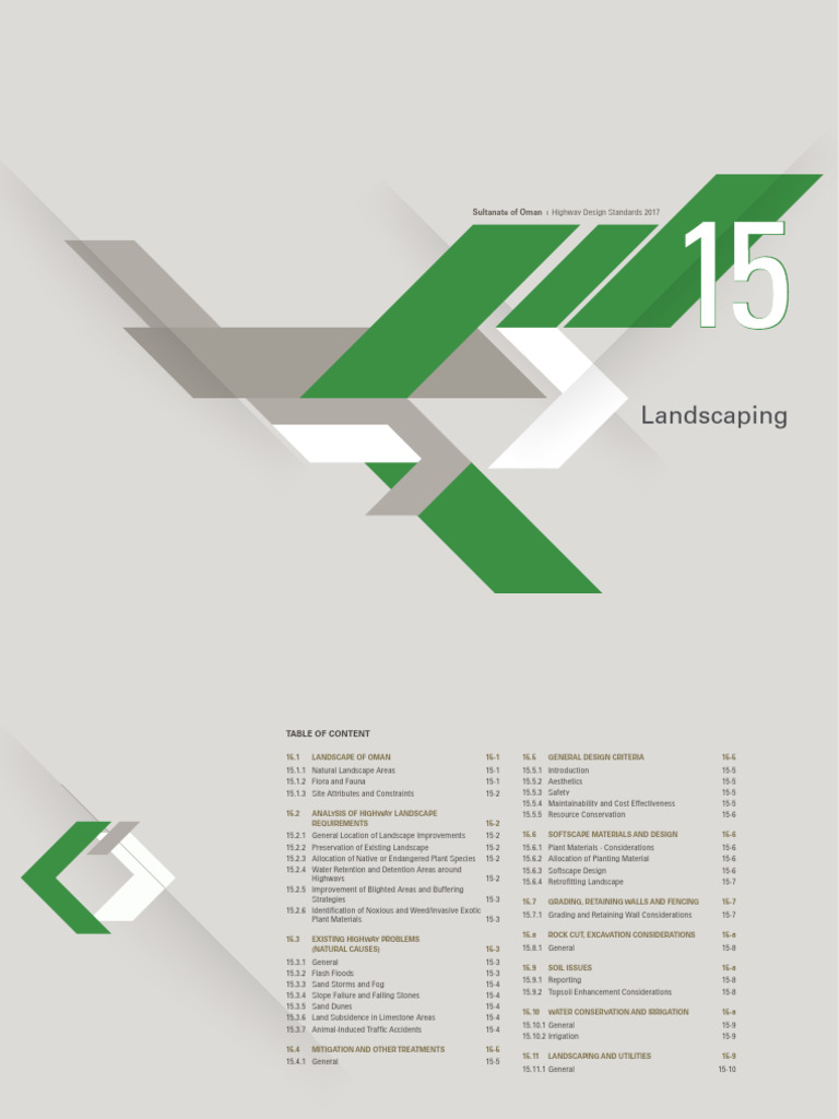 Oman Highway Landscape Standards 2017 | PDF | Natural Environment | Botany