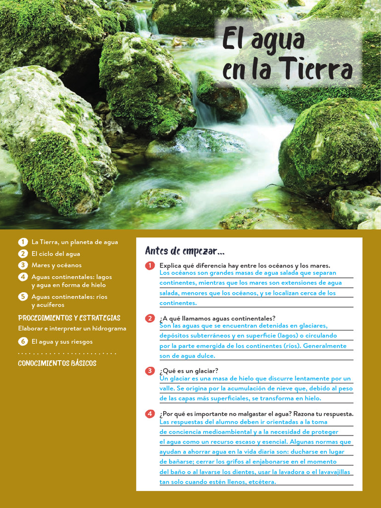 El Agua en la Tierra para Niños | PDF | El ciclo del agua | Agua