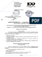 Regulament Alecsandriana 2024 Editia Xvi