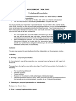 Assessment Task Two: Portfolio and Presentation
