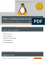 FICT - Topic 1 - Introduction to Linux (Part 1)