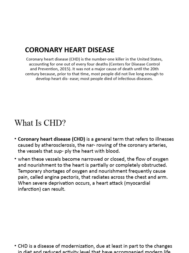 Understanding Coronary Heart Disease | PDF | Coronary Artery Disease ...