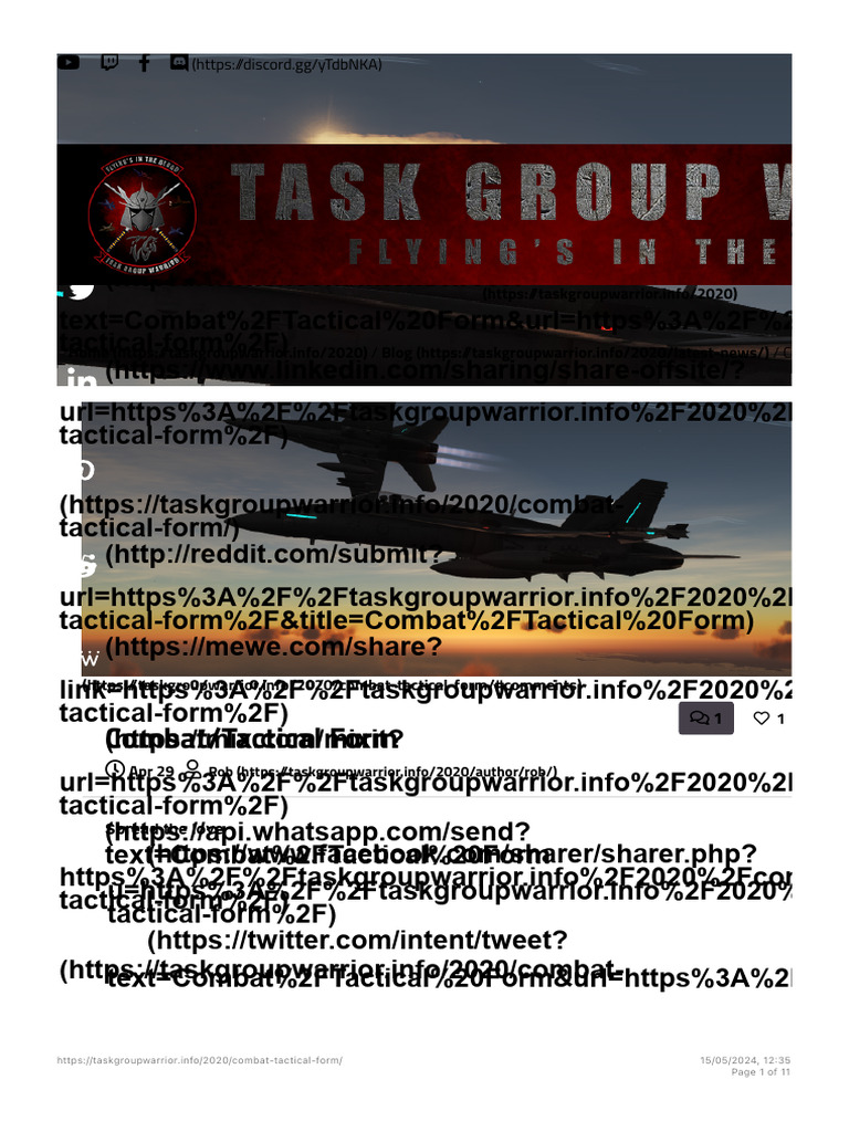 Combat Tactical Form Guide | PDF | Transport | Aviation