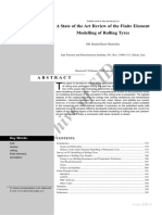 Archive of SID: A State of The Art Review of The Finite Element Modelling of Rolling Tyres