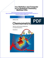 [Download pdf] Chemometrics Statistics And Computer Application In Analytical Chemistry Matthias Otto online ebook all chapter pdf 