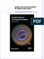 [Download pdf] English Syntax And Argumentation Fifth Edition Bas Aarts online ebook all chapter pdf 