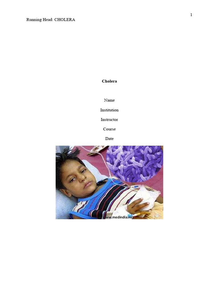 Cholera Pdf Cholera Diarrhea
