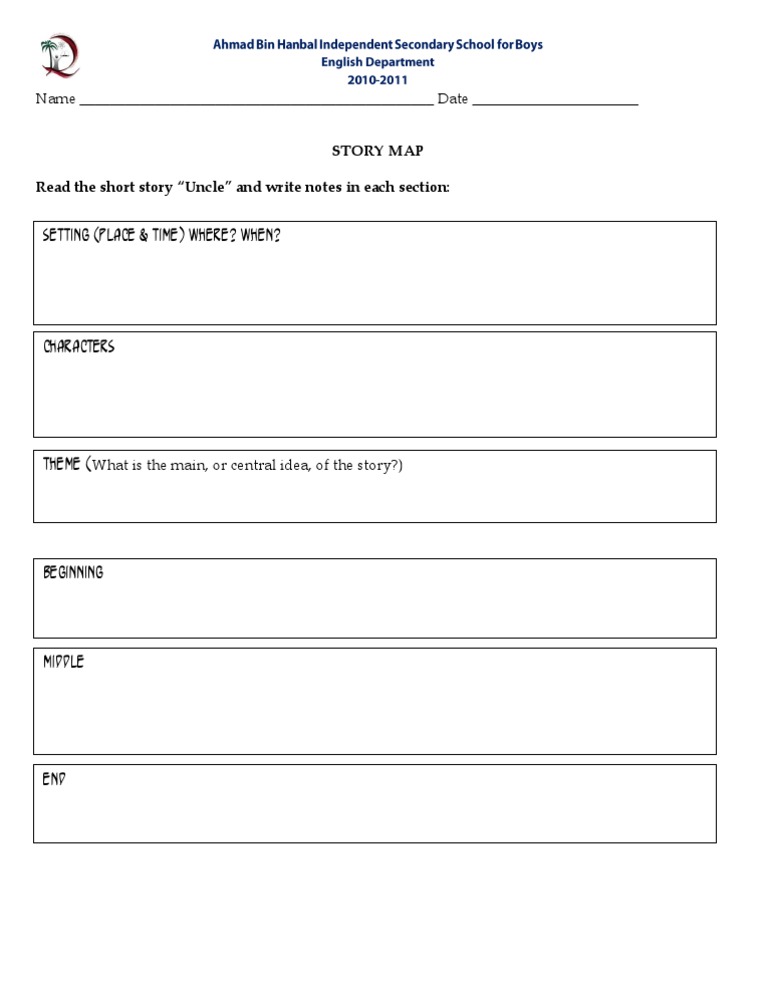 Setting (Place & Time) Where? When?: Story Map Read The Short Story ...