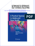A Practical Approach To Adolescent Bone Health A Guide For The Primary Care Provider 1st Edition Sarah Pitts