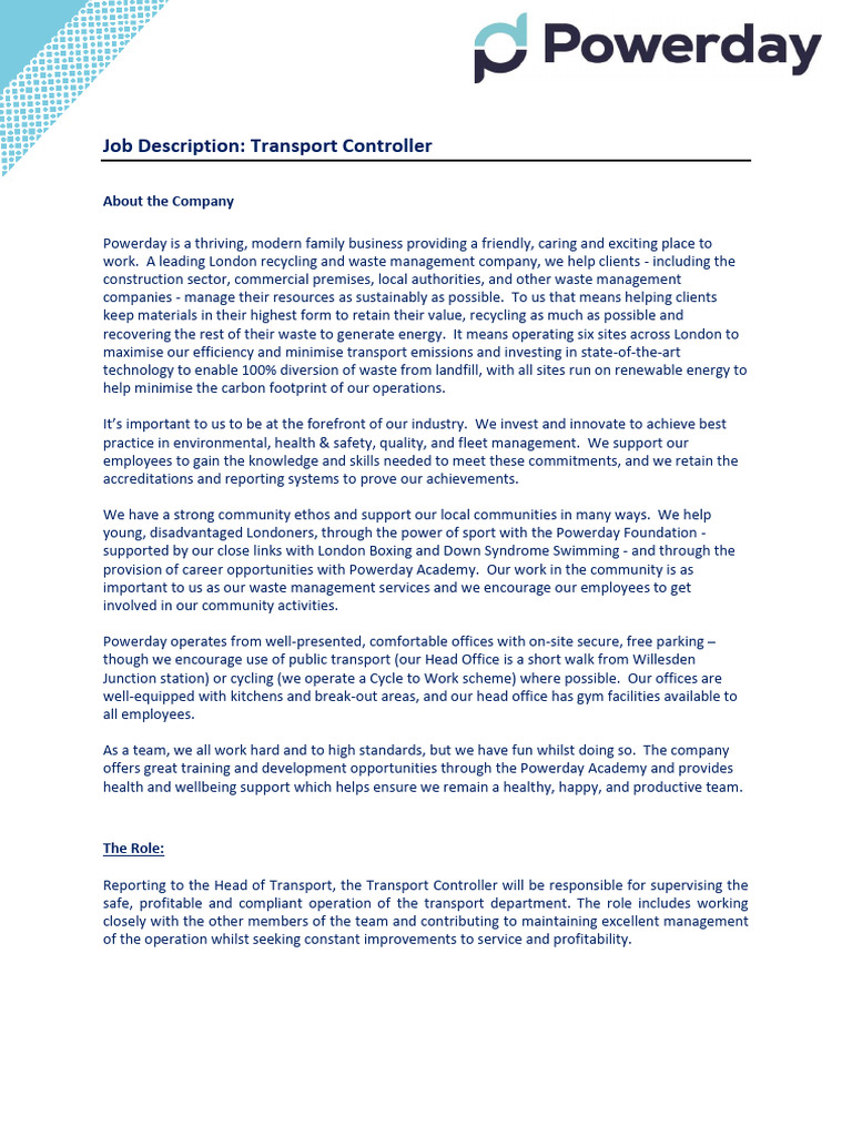 25 Transport Controller | PDF | Waste Management | Waste