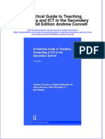 (Download PDF) A Practical Guide To Teaching Computing and Ict in The Secondary School 2Nd Edition Andrew Connell Online Ebook All Chapter PDF