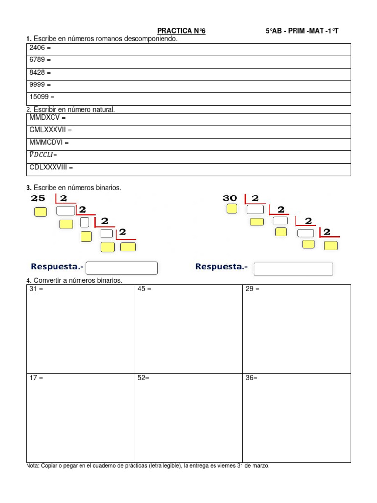 PRACTICA N°6-5°AB-PRIM-1°T | PDF