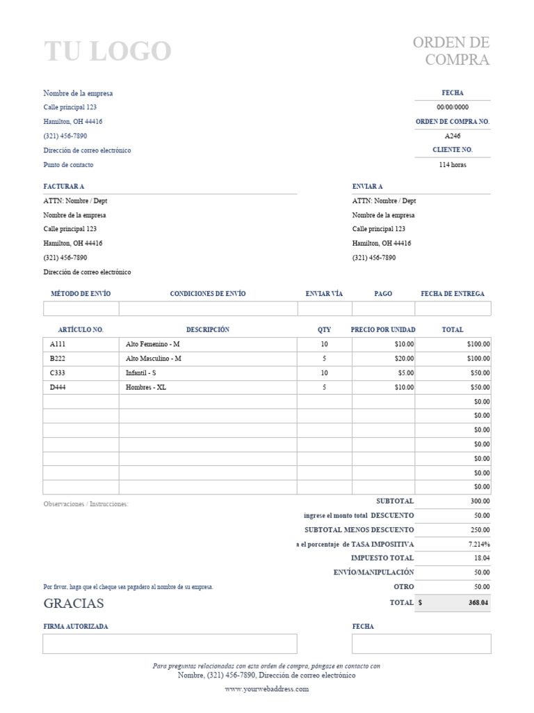 Plantilla de Orden de Compra Smartsheet | PDF
