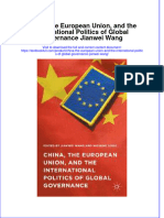 [Download pdf] China The European Union And The International Politics Of Global Governance Jianwei Wang online ebook all chapter pdf 