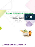 Bonnes Pratiques de Préparation: DR Imène Limayem Blouza PR Pharmacie Galénique