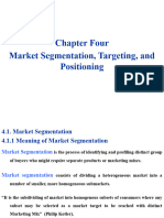 Chapter 4 MKT Segmentation, Targeting & Positioning