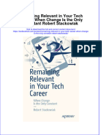 [Download pdf] Remaining Relevant In Your Tech Career When Change Is The Only Constant Robert Stackowiak online ebook all chapter pdf 