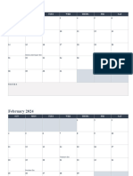 IC 2024 Printable Monthly Calendar Landscape 2