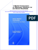 [Download pdf] Chinas Market Communism Challenges Dilemmas Solutions 1St Edition Steven Rosefielde online ebook all chapter pdf 