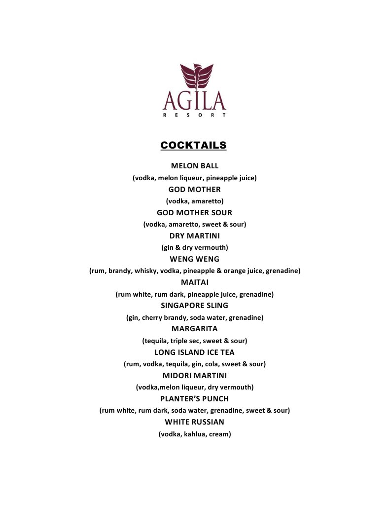 Drinks Menu | PDF
