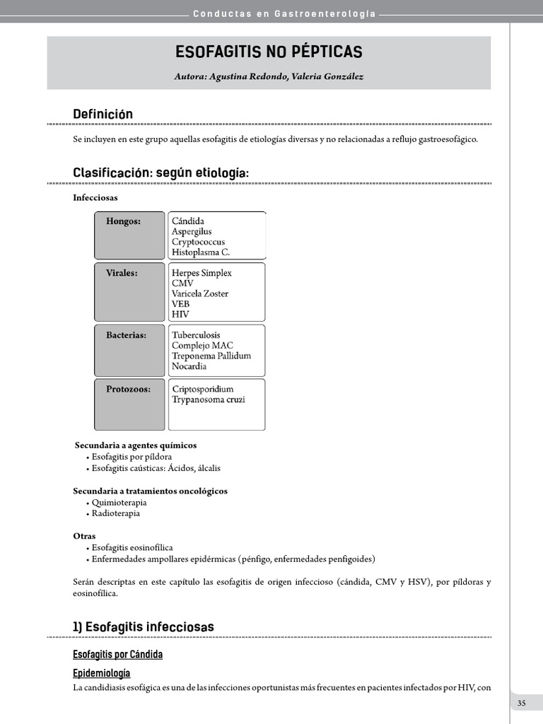 Esofagitis No Pépticas: Tipos y Tratamiento | PDF | Alergia | La ...